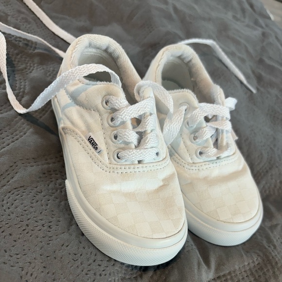 Vans Kids  Classic White Checkered Shoes Sneakers Unisex Size 7 Toddler - Picture 1 of 8